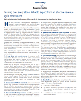 The Impact of Overlooking Key Elements of the ASC Revenue Cycle